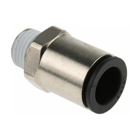 Adaptateur droit fileté Legris LF3000 vers Enfichable, 12 mm R 1/4 Mâle ( Prix pour Paquet de 2 )
