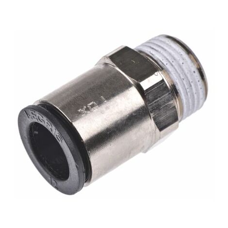 Adaptateur droit fileté Legris LF3000 vers Enfichable, 12 mm R 3/8 Mâle ( Prix pour Paquet de 2 )