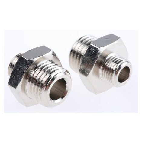 Adaptateur droit fileté Legris LF3000 vers G 1/4 Mâle G 1/8 Mâle ( Prix pour Paquet de 5 )