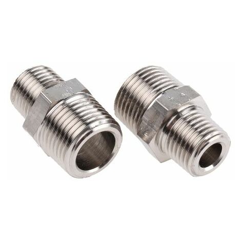 Adaptateur droit fileté Legris LF3000 vers R 3/8 Mâle R 1/4 Mâle ( Prix pour Paquet de 5 )