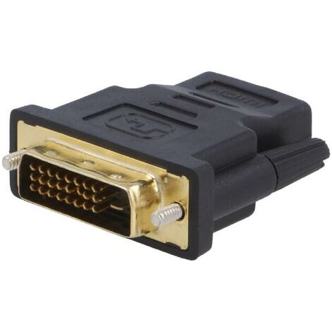 Adaptateur DVI-D -24-1- prise male HDMI femelle - noir