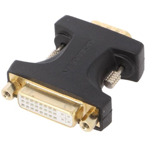 Adaptateur DVI-I femelle vers D-Sub male HD noir