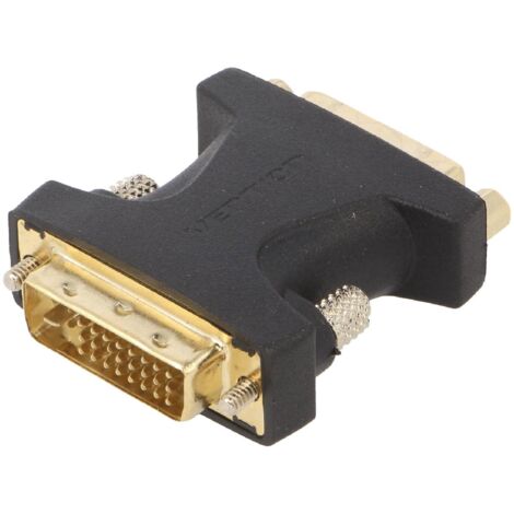 Adaptateur DVI-I femelle vers DVI-I male noir