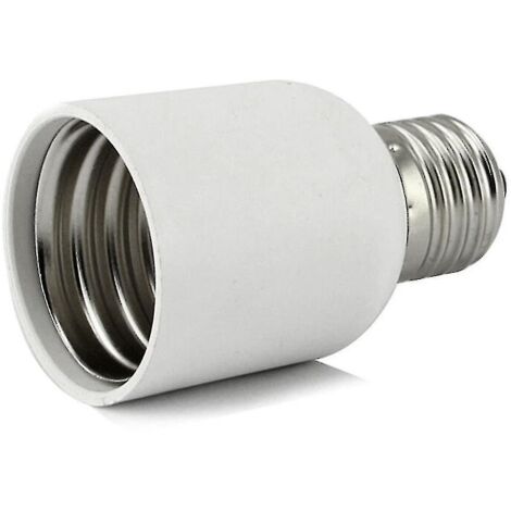 Adaptateur E27 vers E40 pour douille blanche, ampoule moyenne.