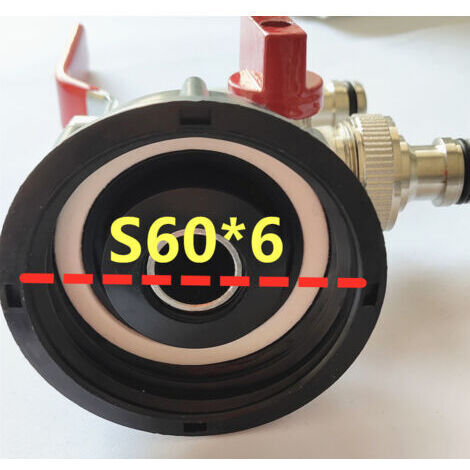 Adaptateur en laiton pour réservoir d'eau, robinet double S60x6, accessoires pour réservoir d'eau de pluie, vanne pour seau IBC 1000 L, diamètre d'extrémité du tuyau : 15 mm