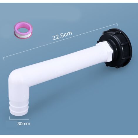 Adaptateur en plastique pour réservoir IBC, raccord de tuyau d'arrosage, remplacement de raccord de tuyau pour réservoir d'eau (60 dents épaisses vers joint à angle droit de 1 pouce (envoyer la matièr