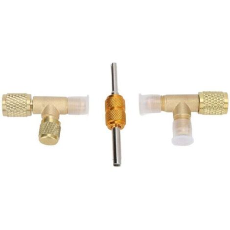 Adaptateur en T en laiton pour vannes 1/4 po, raccord rapide, raccords en T pour manomètre à vide, réfrigérant R22, R12, R134
