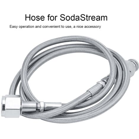 Adaptateur et Kit de Raccordement pour CO2 avec Flexible Extérieur de 1.5m (TR21-4 W21.8-14) - Flexible Soda Argent