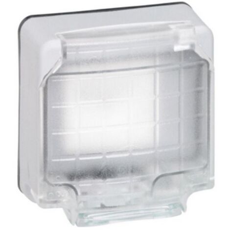 Adaptateur étanche Plexo IP66 composable pour mécanismes 2 modules Mosaic gris LEGRAND 090490