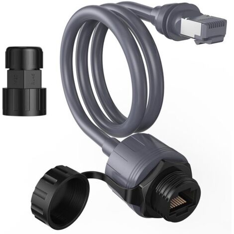 Adaptateur Ethernet compatible avec Starlink Gen 3 et Mini - avec rallonge étanche de 0,5 m - Connecteur RJ45 compatible avec les antennes paraboliques Star Link Standard V3 et Mini - Idéal pour une u