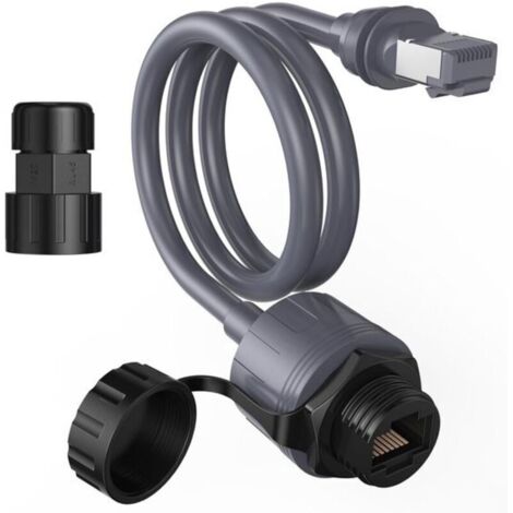 Adaptateur Ethernet compatible avec Starlink Gen 3 et Mini - avec rallonge étanche de 0,5 m - Connecteur RJ45 compatible avec les antennes paraboliques Star Link Standard V3 et Mini - Idéal pour une u