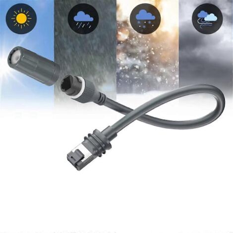 Adaptateur Ethernet étanche, rallonge, câble récepteur de 0,5 mètre