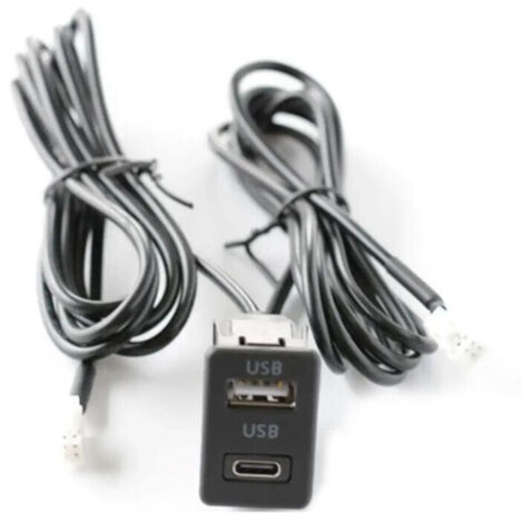 Adaptateur extension panneau USB + Type-C pour tableau bord navigation voiture
