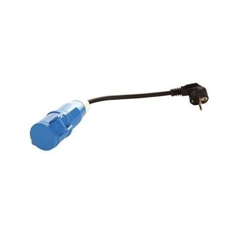 Adaptateur femelle CEE 17/mâle standard 25 cm pour caravane et camping-car