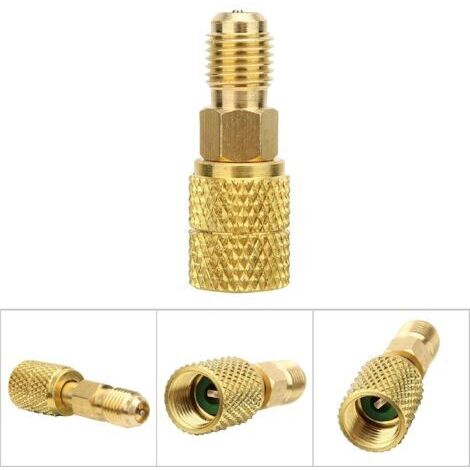 Adaptateur femelle R410A Connecteur de tuyau SAE HVAC Raccords en cuivre Adaptateur A / C 1 / 4inch SAE mâle à 5 / 16inch (R410A Adapter)