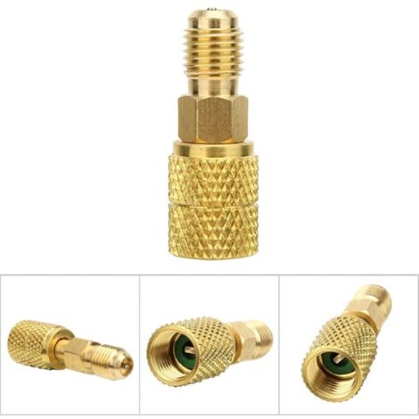 Adaptateur femelle R410A Connecteur de tuyau SAE HVAC Raccords en cuivre Adaptateur A / C 1 / 4inch SAE mâle à 5 / 16inch (R410A Adapter)