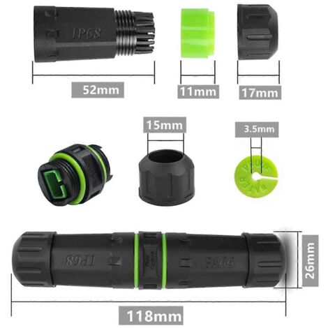 Adaptateur fibre optique monocœur SC étanche IP68 pour rallonge de fibre --