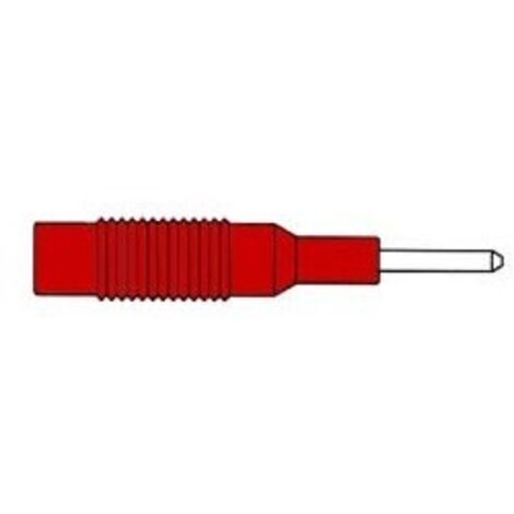 Adaptateur fiche 2mm vers 4mm - rouge (mzs 2)