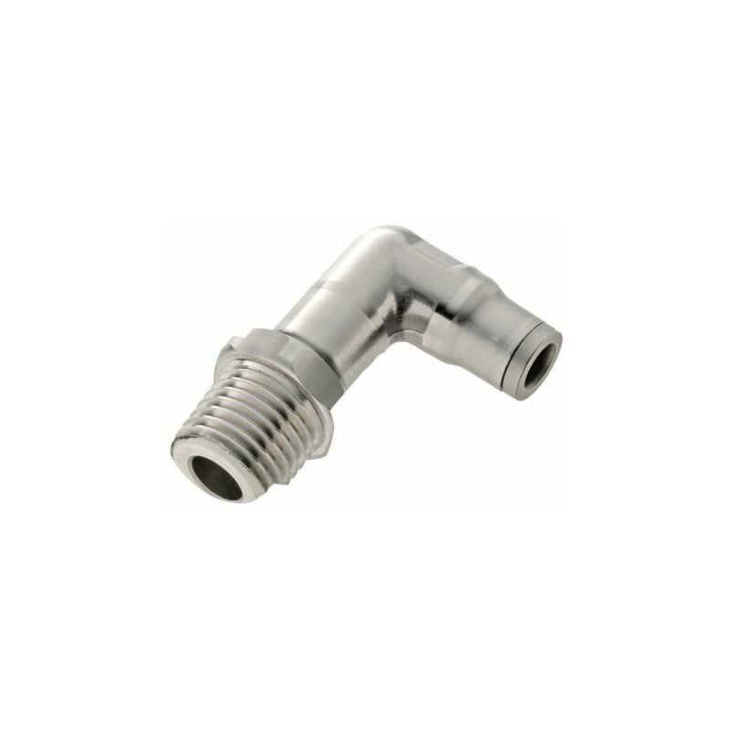 Adaptateur fileté coudé Legris LF3800 vers Enfichable 10 mm r 1/4 Mâle ( Prix pour 1 )