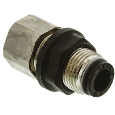 Adaptateur filetage à tube de traversée Legris LF3000 vers Enfichable 6 mm G 1/8 Femelle ( Prix pour Paquet de 5 )