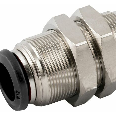Adaptateur filetage à tube de traversée RS PRO 50055N vers 1/4'' Enfichable 6 mm 6 mm Push-in, entrée ( Prix pour Paquet de 10 )