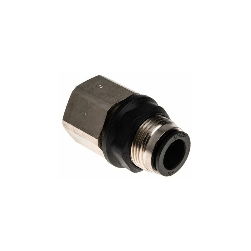Adaptateur filetage à tube de traversée Legris LF3000 vers Enfichable, 12 mm G 1/2 Femelle ( Prix pour Paquet de 2 )
