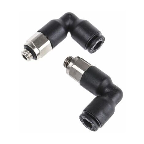 Adaptateur fileté coudé Legris LF3000 vers Enfichable 4 mm Mâle M5 ( Prix pour Paquet de 5 )