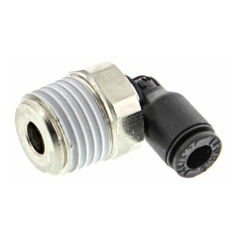 Adaptateur fileté coudé Legris LF3000 vers Enfichable 4 mm R 1/4 Mâle ( Prix pour Paquet de 5 )