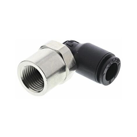 Adaptateur fileté coudé Legris LF3000 vers Enfichable 6 mm G 1/8 Femelle ( Prix pour Paquet de 5 )