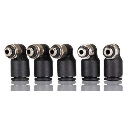 Adaptateur fileté coudé Legris LF3000 vers Enfichable 6 mm Mâle M5 ( Prix pour Paquet de 5 )