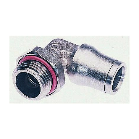 Adaptateur fileté coudé Legris LF3600 vers Enfichable, 12 mm G 3/8 Mâle ( Prix pour Paquet de 2 )
