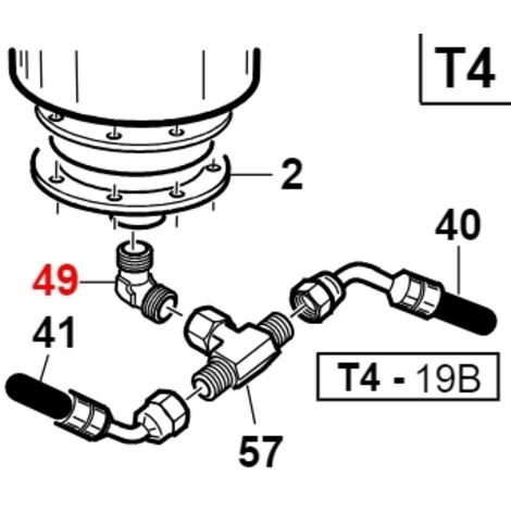Adaptateur forgé EL0512120 TURBO1 ORIGINAL GIANNI FERRARI 00.41.00.0758