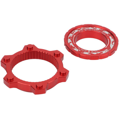 Adaptateur Frein Disque VTT Centerlock en Aluminium Léger Rouge - Compatible Roues Vélo Tout Terrain
