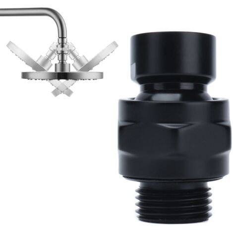 Adaptateur G1/2 réglable cuivre noir pour tête de douche
