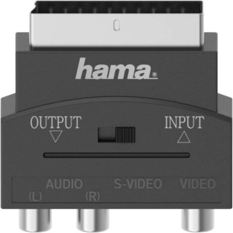Adaptateur péritel AV vers 3 RCA Phono Composite s-vidéo avec interrupteur  entrée/sortie adaptateur péritel vers SVHS pour enregistreur DVD vidéo 