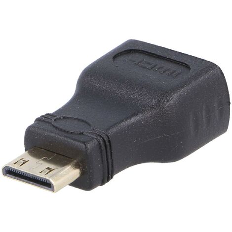 Adaptateur HDMI 1.4 femelle vers mini HDMI male noir