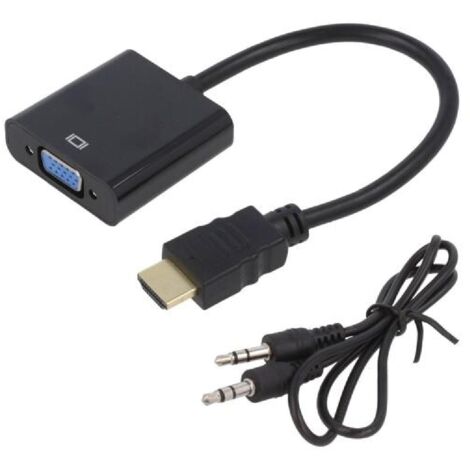Adaptateur HDMI 1.4 prise male D-Sub 15pin HD femelle 0.15m - Noir