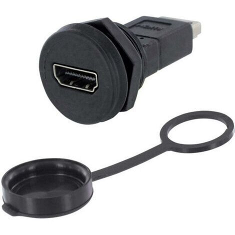 Adaptateur HDMI Adaptateur/prolongateur encastrable encitech 1310-1033-01 Nombre de pôles: 19 noir 1 pc(s)
