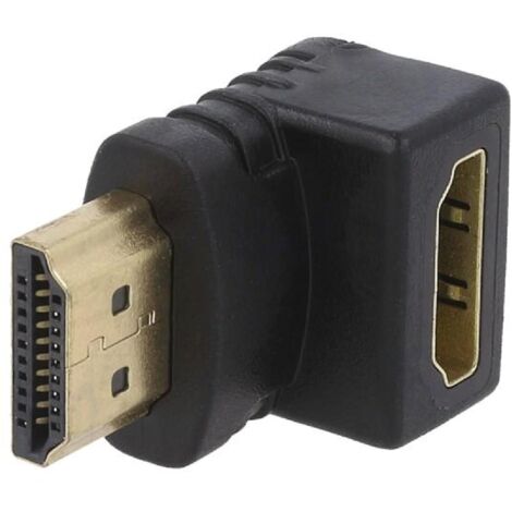Adaptateur HDMI femelle 90o HDMI prise male - noir