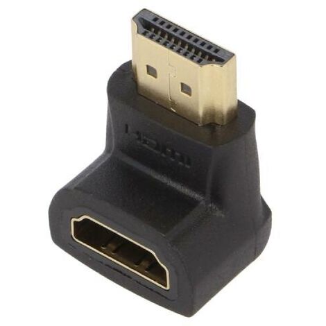 Adaptateur HDMI femelle 90oHDMI prise male - Noir
