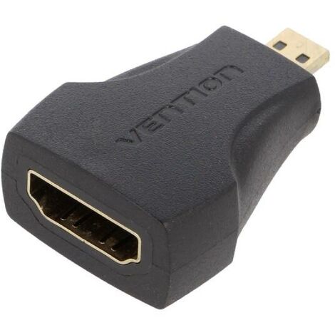 Adaptateur HDMI femelle micro HDMI prise male - Noir