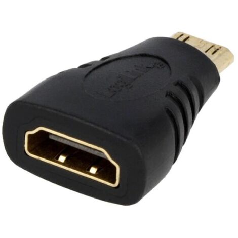 Adaptateur HDMI femelle mini HDMI prise male - Noir