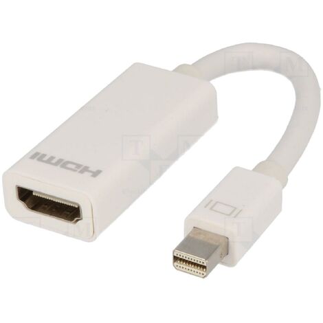Adaptateur HDMI femelle vers mini DisplayPort male 0.15m blanc