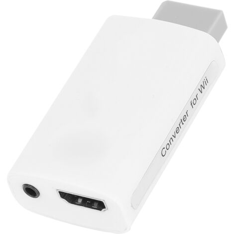 Adaptateur HDMI pour Nintendo Wii avec Sortie Casque 3,5 mm et Résolution Full HD 1080P - Blanc