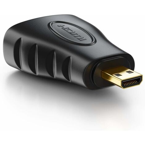 Adaptateur HDMI vers Micro HDMI - Femelle HDMI vers Micro Connecteur HDMI Adaptateur Vidéo 4k Ultra HD UHD 1080p Full HD - Noir