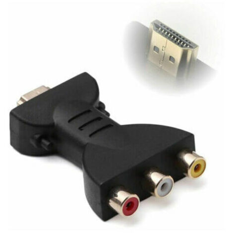Adaptateur HDMI vers RCA 3 Canaux pour Vidéo Composite Full HD 1080p – Compatible AV et SCART
