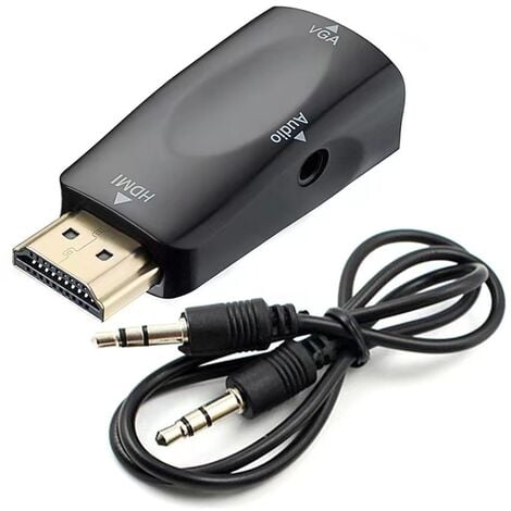 Adaptateur convertisseur VGA vers HDMI avec audio et alimentation USB -  Cablematic