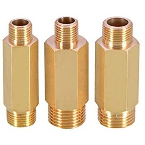 Adaptateur hexagonal en laiton pour tuyau d'arrosage Raccord d'extension réduit de diamètre pour eau, huile et gaz(1/4" 3/8" 1/2")