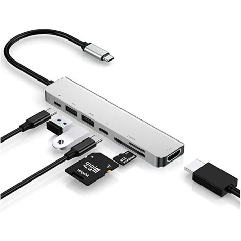 Adaptateur hub USB-C pour MacBook Air et MacBook Pro avec HDMI 4K 60 Hz