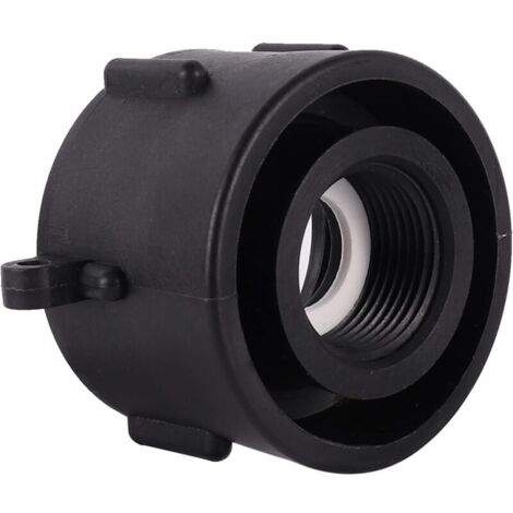 Adaptateur IBC 60 mm Filetage Grossier à 1",Adaptateur Robinet Tuyau Arrosage,Raccord Cuve 1000 litres,pour Vanne Cuve 1000l,Reservoir eau de Pluie,Conteneur